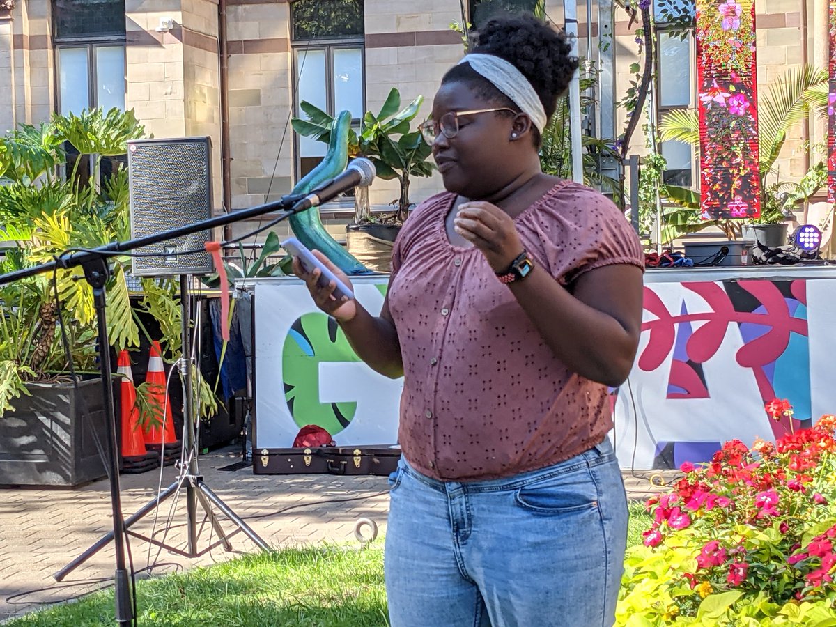 Noreen Mimbaza of the <a href="/EcologyAction/">Ecology Action Centre (EAC)</a> calls for an end to offshore exploration and a just transition for offshore workers. #Halifax #nspoli #CanadaOnFire