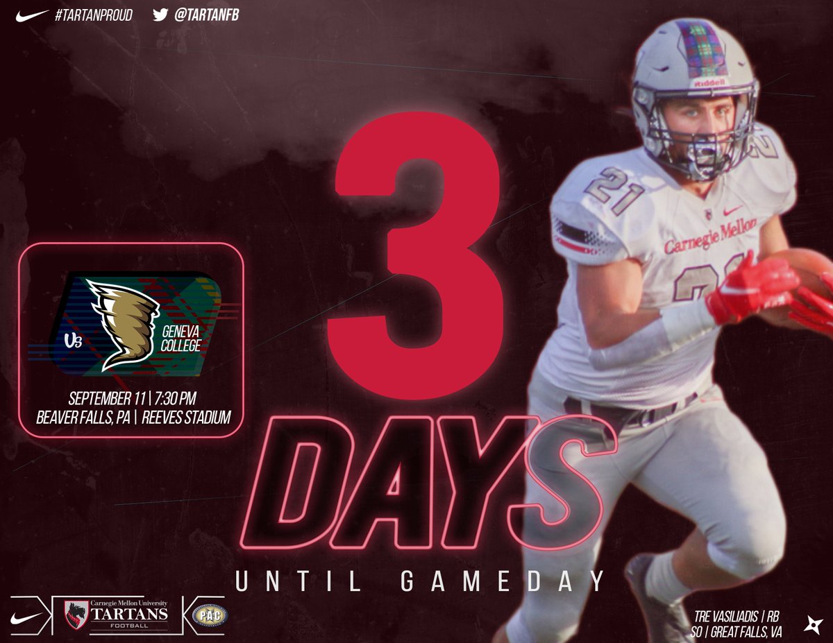 Only 7️⃣2️⃣ Hours until #TartanGAMEDAY ❗️❕❗️