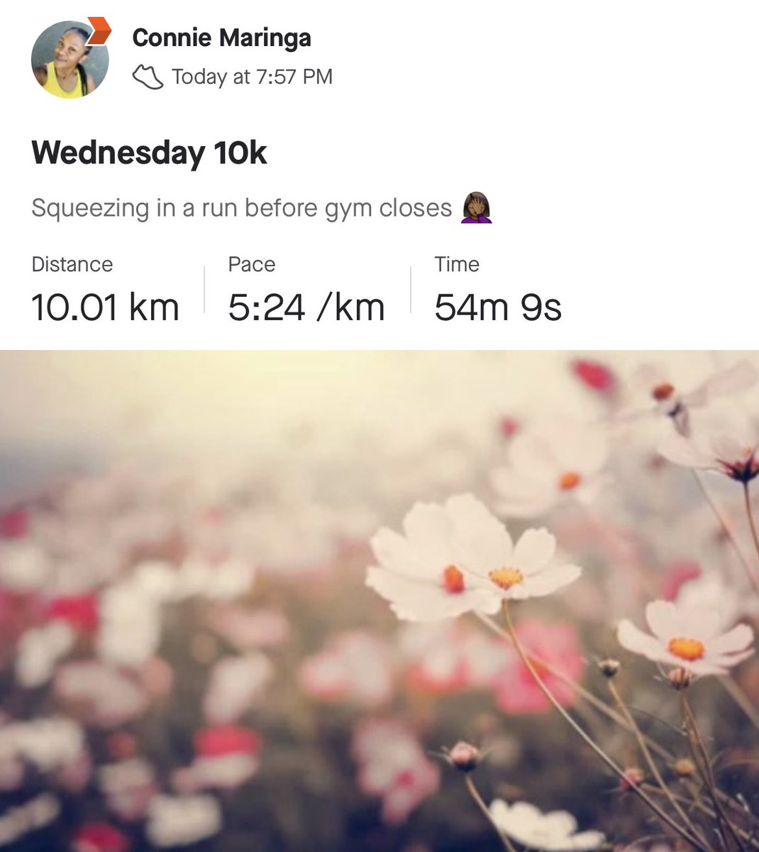 Connie____M's tweet image. Wednesday 10k…When I have an hour before gym closes #RunningWithTumiSole #FetchYourBody2021 #SpringRuns