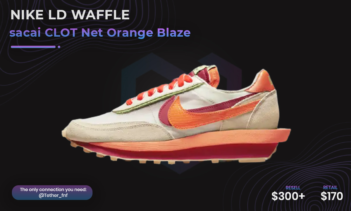 TetherFNF's tweet image. Clot is teaming up with sacai to release a collaborative Nike LDWaffle.🥵🔥🔥
Our members are ready to take some heat, thanks to our lightning-fast⚡ monitors and bots.
❤+👥+♻