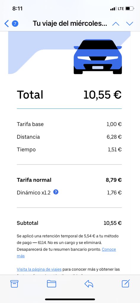 AnabelLara77's tweet photo. @vtcPrecio  El precio ofertado era 5,54 y este el cobro https://t.co/zg23YBxmeB