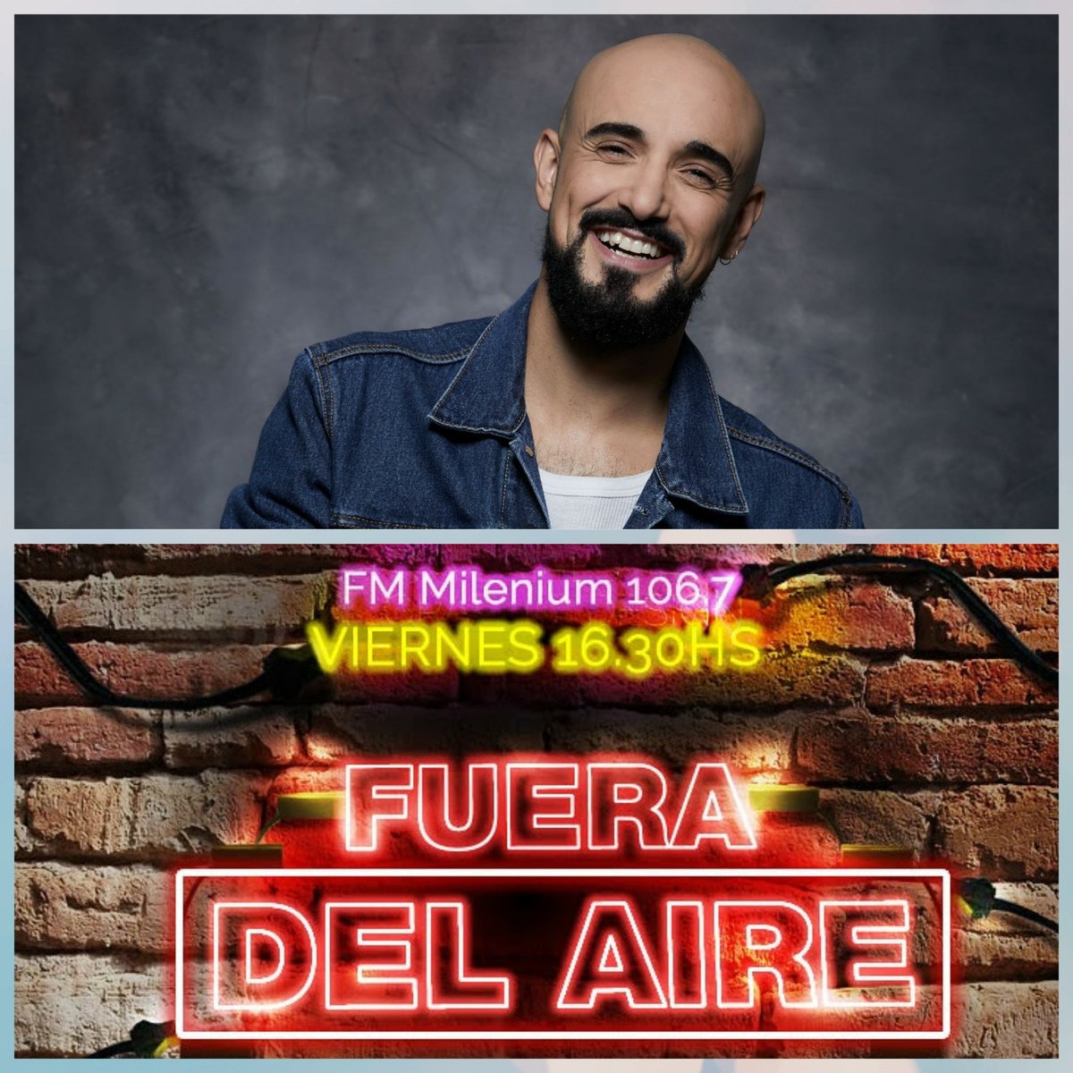 fueradelaireok's tweet photo. Se viene el gran clásico de Fuera Del Aire 😱
El enorme @AbelPintos pasará por el programa este viernes a las 16:30 hs por @fmmilenium y en simultáneo por nuestro canal de YouTube. No te lo pierdas con @loretoso // @Sashimiya_ https://t.co/X1RBsq28Y6