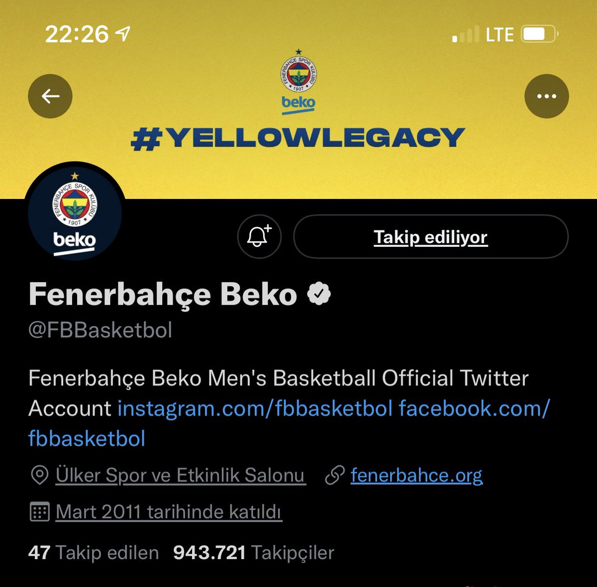 Fenerbahçe Beko hesabımızı 1 Milyon yapalım… 💛💙🧿

Takip edelim; <a href="/FBBasketbol/">Fenerbahçe Beko</a>