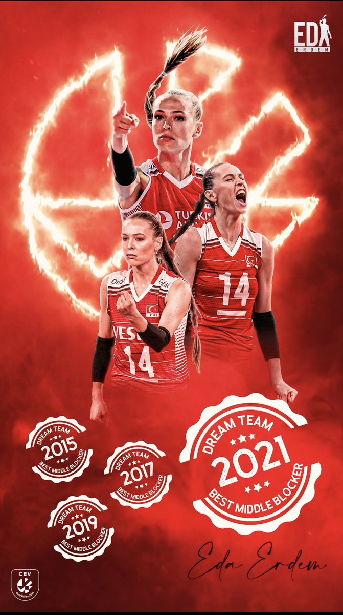 2015, 2017, 2019, 2021… Çokça gurur, bolca mutluluk… Hücum yönü ağır basan ve atak yaptıkça performansı artan bir oyun karakterim olduğu için elbette en büyük pay sahada bana yardımcı olan takım arkadaşlarımın, iyi ki varsınız. ♥️ 🇹🇷 #EuroVolleyW #FileninSultanları