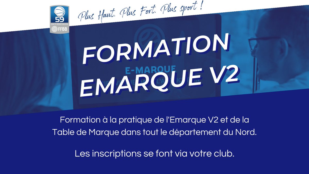 Le CDNBB organise des entrainements à la pratique de l'Emarque V2 💻ainsi qu'un rappel sur les procédures OTM.
Les inscriptions sont ouvertes et se font via votre club🏀.
📍🗓⌚Vous trouverez toutes les dates, horaires et lieu en description

‼Le Pass Sanitaire est obligatoire‼