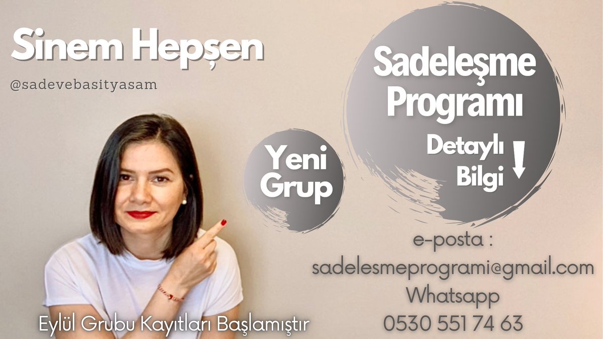 KAYITLAR DEVAM EDİYOR
DETAYLI BİLGİ İÇİN
0530 551 74 63
#sadeleş #sadeleşme #minimalist #minimal #minimalism #dekorasyon