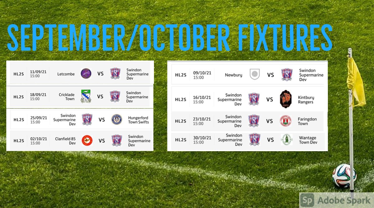 SSRESFC's tweet photo. September &amp; October Fixtures for @SSDEVFC matches in @HellenicLeague Div South 2: https://t.co/oDSkdxqHsI