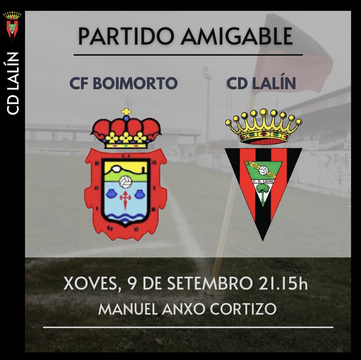 CDLalin_'s tweet photo. ‼️⚽️ Volve o fútbol ao Cortizo! Primeiro encontro da pretempada contra o CF Boimorto. https://t.co/lWm7Xg0cNp