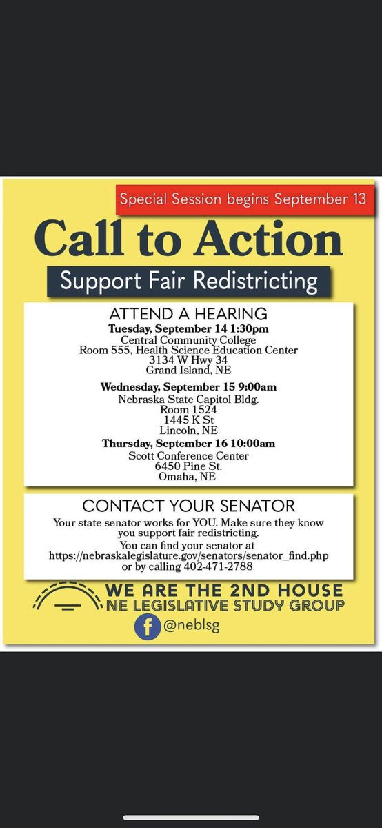 corwin_quinton's tweet photo. #neleg Please attend one of these hearings so we have a voice in fait district maps! https://t.co/BnqEpnoAig