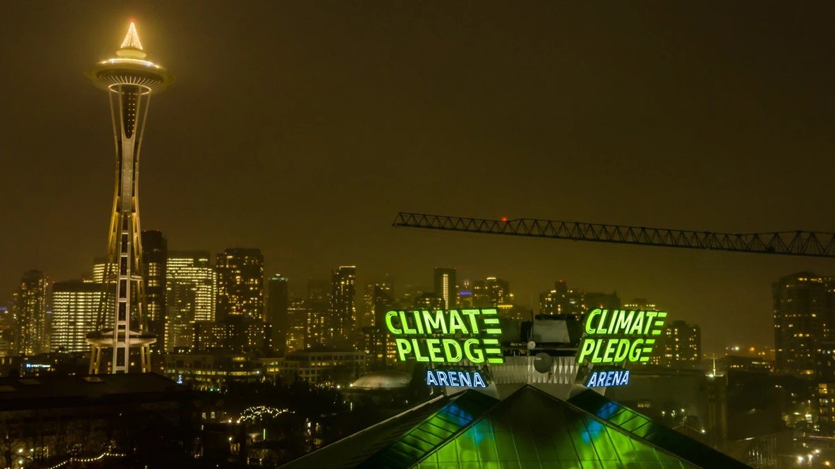 Climate Pledge Arena in Seattle skyline