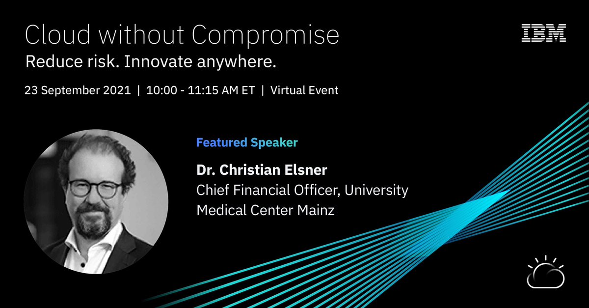 Many <a href="/hlthhack/">DER Healthcare Hackathon</a> Innovations and #science #platforms like <a href="/CompassNum/">NUM Projekt COMPASS</a> were developed using #IBM Cloud Satellite - being #datasecure and #agile in #opensource - happy to have our @UnimedizinM #CFO talk about it at 23. September ibm.com/cloud/without-…