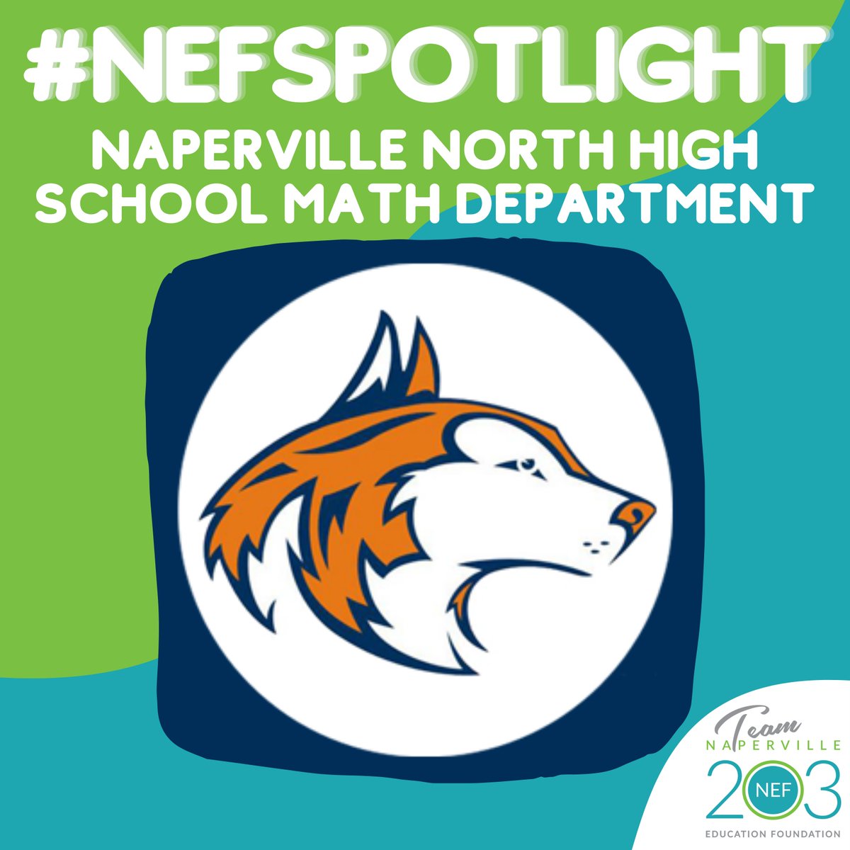NEF203's tweet photo. This week, in memory of NNHS educator Kathleen Williams, NEF is honored to shine our #NEFSpotlight on the Naperville North High School Math Department.

To support NEF and NNHS in honor of Kathleen, you can donate to the NNHS Math Department's Team at https://t.co/pXpJs6KoG4 https://t.co/0MNFPePPAz