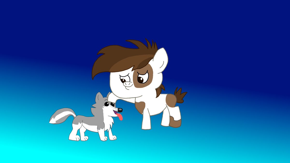 Here is a New Drawing of Pipsqueak, with His Pet Wolf Pup Arrow, A Pet Character I created last year for My MLP Fanfic. #mlp #mlpfim #TheSixKnightsofTheNight #FanficArt #AU #Pet #Wolf #WolfPup #brony #mylittlepony #pipsqueak