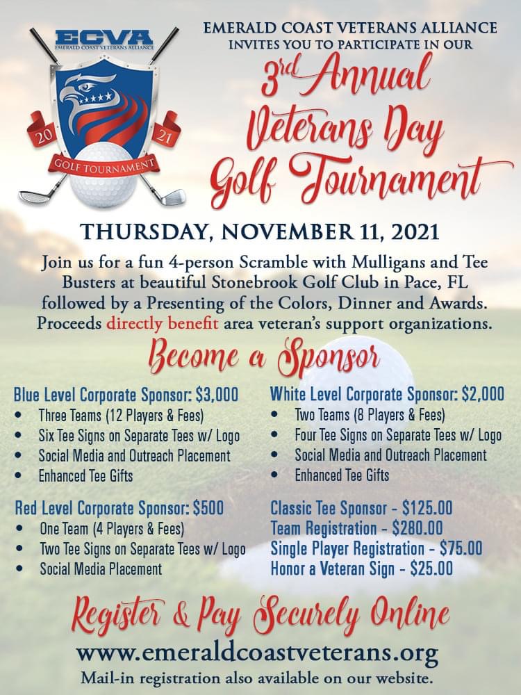 #ECVA #EmeraldCoastVeteransAlliance #PanhandleVeterans #Veterans #NASPensacola <a href="/NASWF/">Naval Air Station Whiting Field</a> #Pensacolagolf #golfthepanhandle Check out details below!