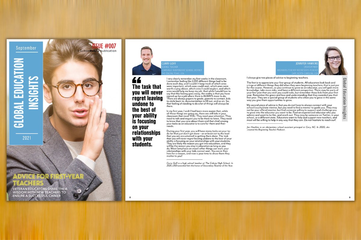 Super excited to be featured in <a href="/schoolrubric/">SchoolRubric</a> digital magazine, Global Education Insights! This is a great resource for beginning teachers and mentors! <a href="/BTWPodcastChat/">Beginning Teacher Wednesdays Podcast</a>
