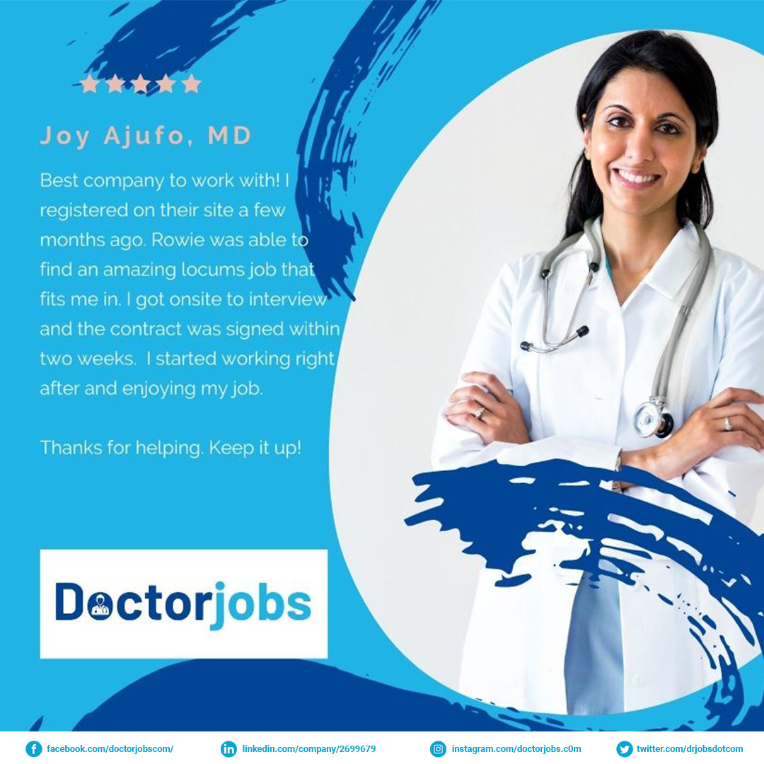 Sharing one of our client's feedback here in DoctorJobs. To know more follow our pages and register here doctorjobs.com

Follow us! ⬇️⬇️⬇️
🌐 facebook.com/doctorjobscom
🌐 x.com/drjobsdotcom
🌐 linkedin.com/company/doctor…

#DoctorJobs #physicians #PA #NP #CRNA