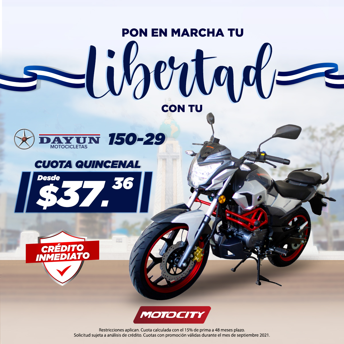 motocitysv's tweet photo. 🇸🇻 Siente la libertad con tu moto Katana y Dayun 🏍️

Si buscas la moto ideal para salir adelante, las mejores opciones las tenemos en Moto City y Moto Centro con las CUOTAS MÁS BAJAS DESDE 💵$25.56.
Cotizala al WhastApp 📲 7390 6800.
#ElSalvador #motos #motosdayun #motoskatana https://t.co/e1F8Qg7KiW
