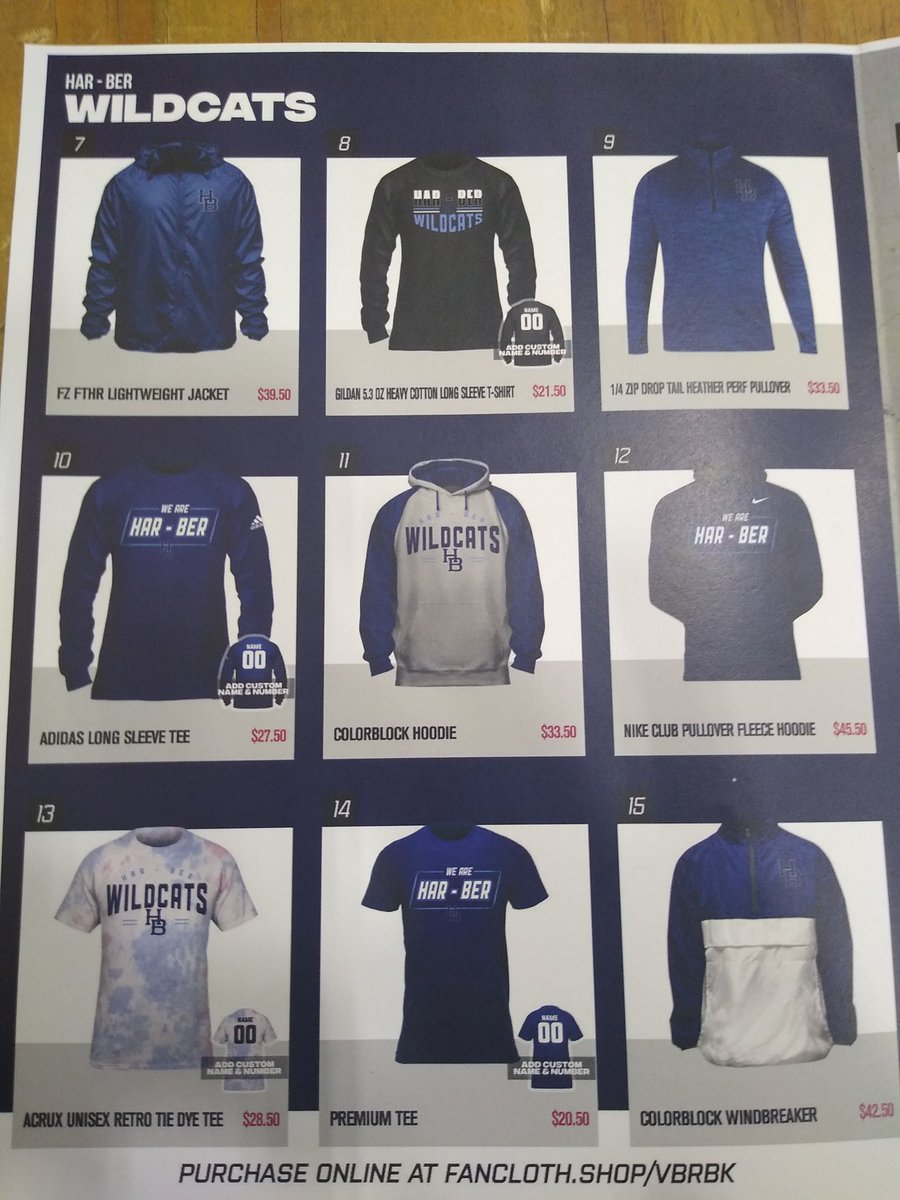 What does every Wildcat supporter need?  New HBHS gear for the upcoming seasons.  Consider ordering some new threads for the 2021-22 Year!  Fancloth.shop/VBRBK