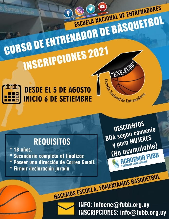 Reiteramos ante consultas que se extiende el plazo con cupos limitados por esta semana para inscripciones!! <a href="/BUAURU/">BUA Uruguay</a> <a href="/AnebuPrensa/">ANEBU</a> <a href="/LigabasquetC/">Liga de basquetbol de Canelones</a> <a href="/LigaFlorida/">Liga de Basketball Florida</a> <a href="/lsbasquet/">Liga Salteña de Básquetbol</a> @obiuy2020 <a href="/LRBSoriano/">LRBS LIGA DE SORIANO</a> <a href="/LigabasketSJ/">Liga Basquetbol San Jose</a> <a href="/LfbUruguay/">LFB - Uruguay 2025</a> <a href="/maxibasketuy/">Unión de Veteranos de Basquetball del Uruguay</a> <a href="/fubbuy/">FUBB - Selección Uruguaya</a> <a href="/UyDeporte/">Secretaría Nacional del Deporte</a> <a href="/LDBIoficial/">Liga de Desarrollo</a> <a href="/LUB_Uy/">Liga Uruguaya de Básquetbol</a>