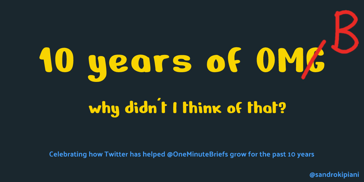 sandrokipiani's tweet photo. one more
#GrowWithTwitter #10YearsOfOMB
@TwitterBusiness
@OneMinuteBriefs https://t.co/R5dJaC6YSR