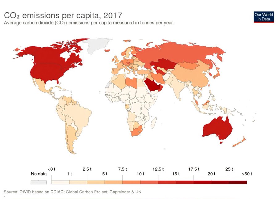 CO2 emissions per capita.

This pours rather cold water on the idea that Evo &amp; Correa were ecocidal maniacs simply for building roads that benefited poor rural communities, a claim mostly made by those living in the red zones.