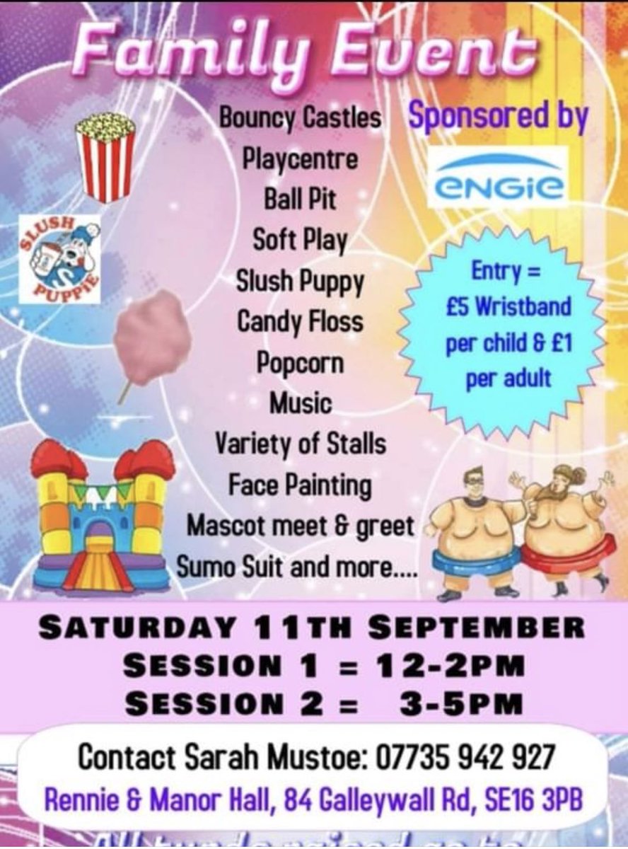 This Saturday at the Hall.
All money goes to Mayor of Southwark Charity fund.
Please see contact details on flyer