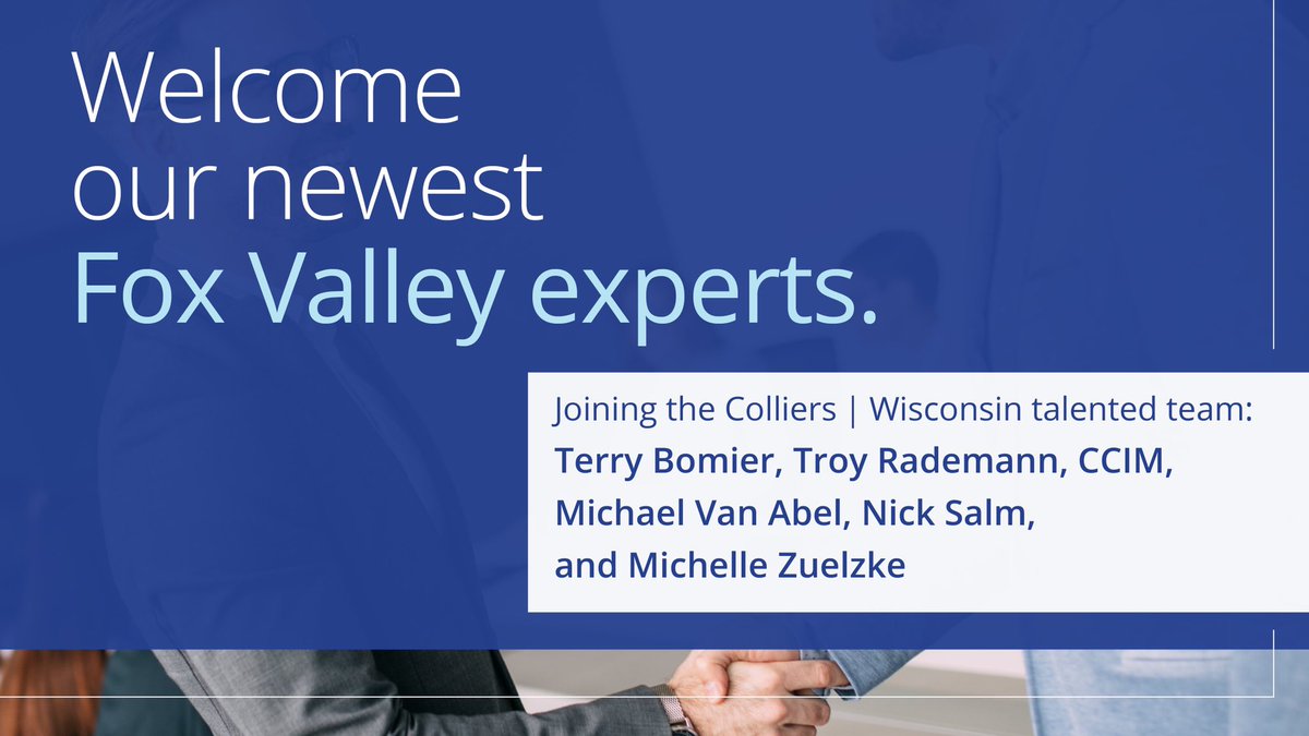 Please join us in welcoming the Bomier Properties Team to the Colliers family! We’re excited to continue serving the community and look forward to further growth in the Fox Valley with the addition of a talented group of professionals.  #commercialrealestate #cre