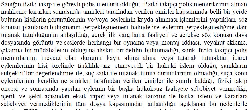 VARAN 2-
Şike Kumpas Gerekçeli Kararından:

"GÖRÜNTÜLERDE MONTAJ, VS. MÜDAHALE YOK.
FİZİKİ TAKİP TUTANAKLARINDA YALAN YANLIŞ YOK."
(Syf.443)

Hala "kumpas" nerede diye arıyoruz:))