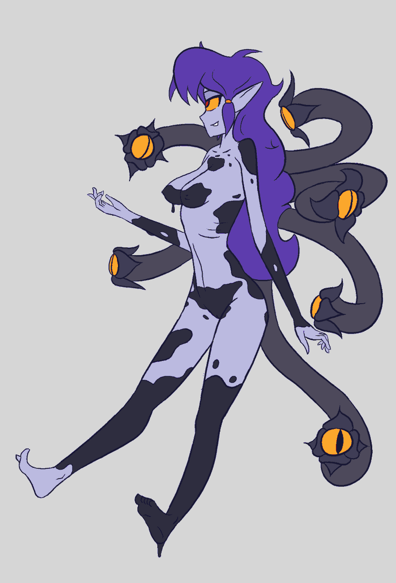 reverberon's tweet photo. A gazer #monstergirl from the last drawpile. https://t.co/wLsvpIOjqu