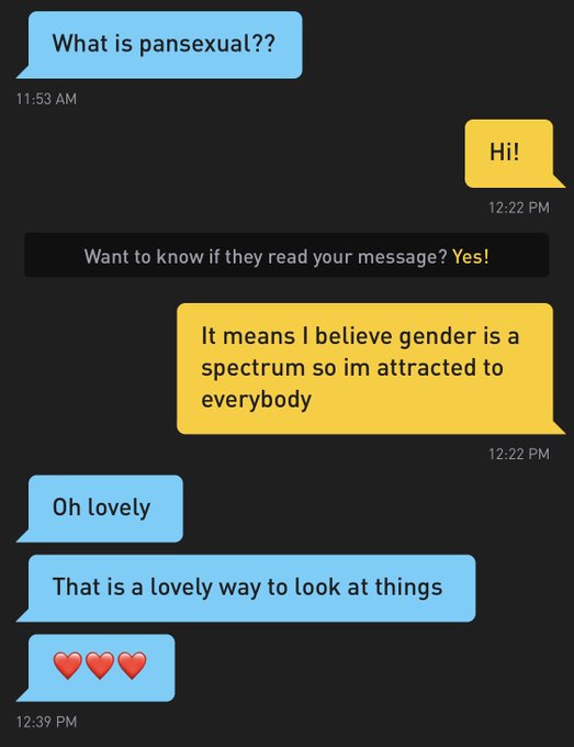 PansexualPositivity. Pass it on

#pansexual #positiveenergy #grindr #lgbtq #nonbinary #genderfluid #trans