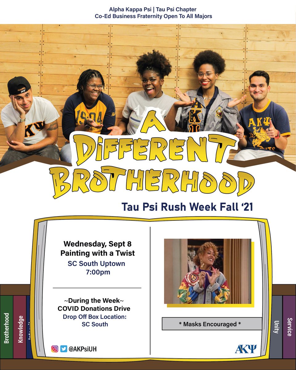 Join us tonight for our ‘Painting with a Twist’ social event to learn even more about our Different Brotherhood! 🎨