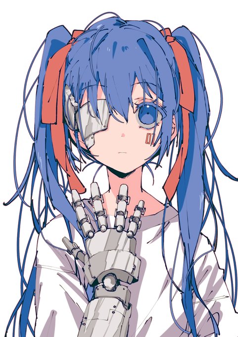 「android blue hair」 illustration images(Latest)｜3pages