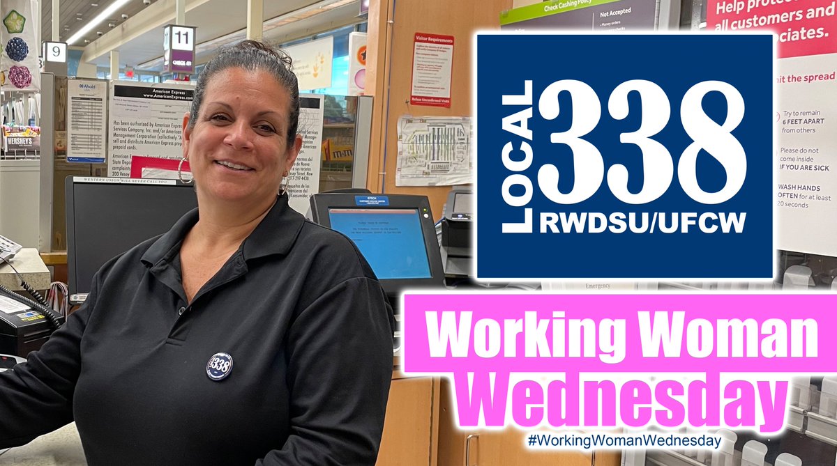Local338's tweet photo. It's #WorkingWomanWednesday! This is Lisa Padgett, an #L338 member of nearly 1 year! She's an employee at Stop & Shop and will celebrate her first anniversary as an #L388 member in June! Thank you for all of your hard work, Lisa! #WorkingWomen #338Strong #1U #UnionStrong https://t.co/q9aKD3MLae