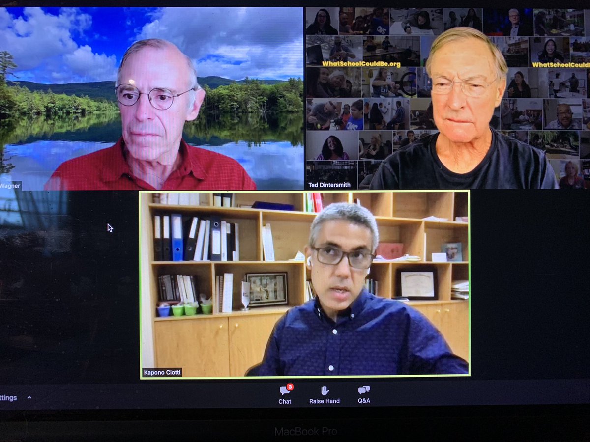 jdeborahklein's tweet photo. Today I got to be the proud co-author watching @kaponoc take his place alongside two educational greats, @dintersmith and @DrTonyWagner! I agree that sharing community with other #edtribe innovators makes it all worthwhile. #diverged #edchat #whatschoolcouldbe @SchoolCouldBe https://t.co/ZTThGV38iQ