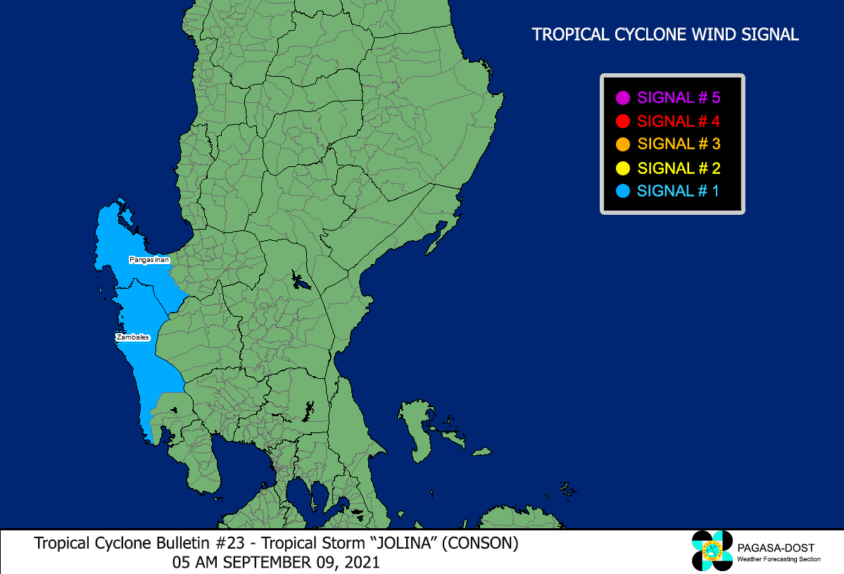 AlertsPea's tweet photo. TROPICAL STORM "JOLINA" (CONSON) UPDATE
As of 5:00 AM, 09 September 2021, Thursday

JOLINA continues to move Northwestward away from Luzon landmass

#WeatherAlert #TropicalStorm #JolinaPH https://t.co/XiVjqwwDrf
