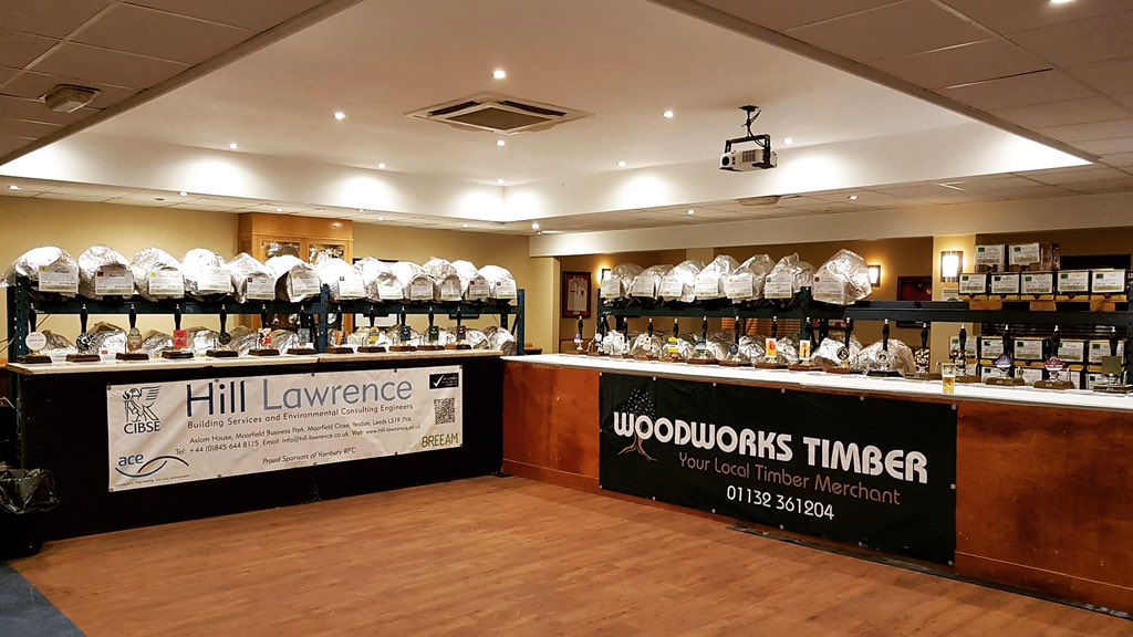 The amount of hours that goes into this event is crazy and it’s all done by a small army of volunteers…hopefully a great weekend is in store 🎶🍺 #beerfestival #rugby #yarnburyarmy