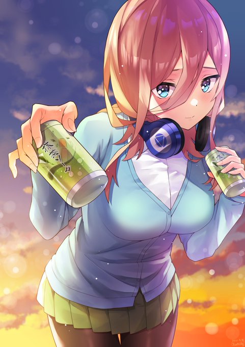 シャンティイ🍫skeb募集中！さんがTwitterに投稿した中野三玖(五等分の花嫁)のイラスト。