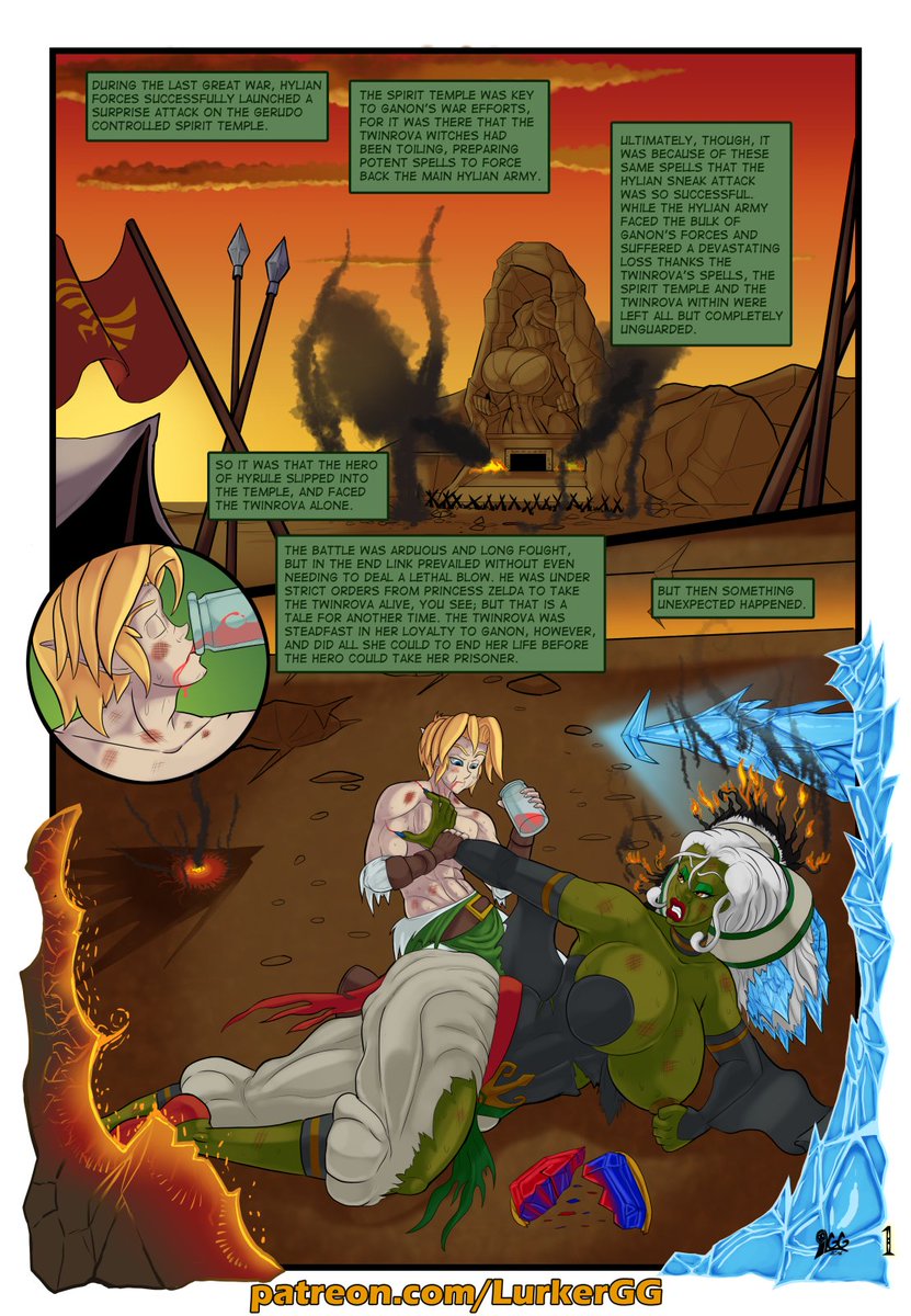 Lending Link Out, Twinrova's Plan; Part 1 Page 001 Link just sees a ho...
