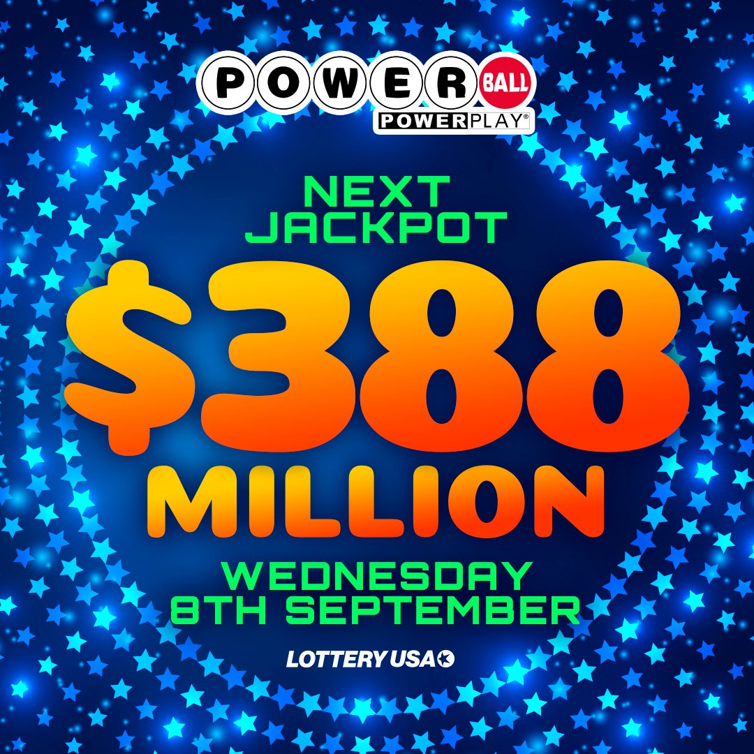 Powerball is almost here, with an estimated $388 million jackpot! Do you have your tickets ready?

Visit Lottery USA after the draw to check the winning numbers and find out if you were one of tonight's lucky winners: https://t.co/XXsmYAITep

#Powerball #lottery #lotterynumbers https://t.co/dTvTR3rDMQ