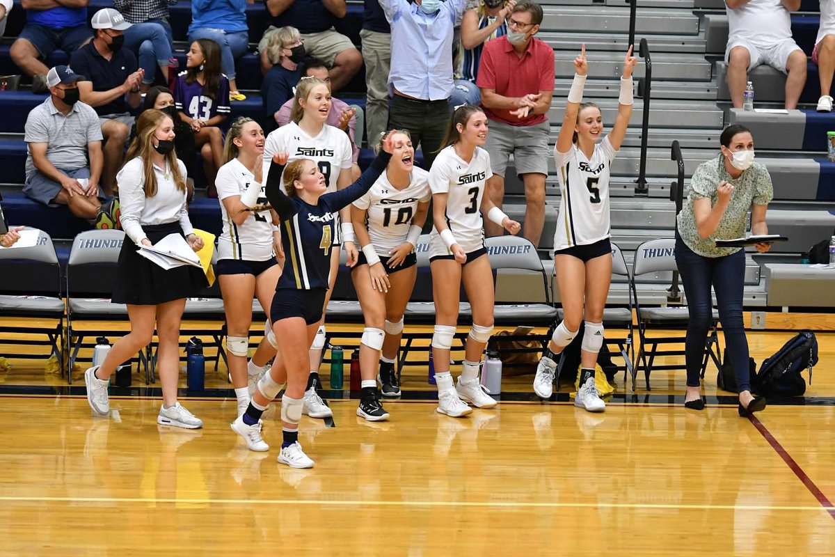 stashield's tweet image. Girls Volleyball defeats Saint James 3-2 after coming back from 2 sets down early on. An electric crowd saw the Saints claim 3 sets in a row to take the W. Girls Volleyball is back in action Friday 5:00pm at Home vs Skutt Catholic.