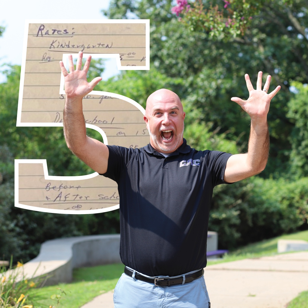 Who’s as excited as Mr. Tappe about Founder’s Week?! Just 5 more days until our week of celebration. Speaking of 5: tickets for our Backyard Bash are $5, kids age 5 &amp; under get in free, &amp; you have, that’s right, 5 more days to get your tickets: cacmustangs.org/50. #CAC50