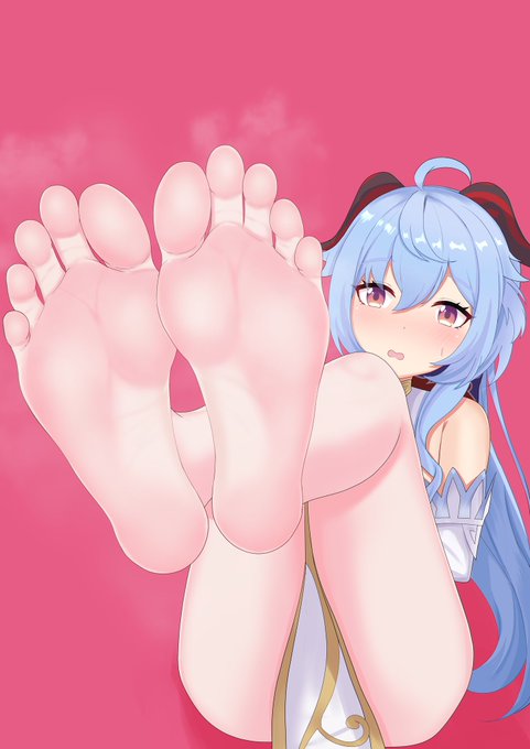 甘雨の蒸れ足裏(蒸れタイツを脱いでもらった) 