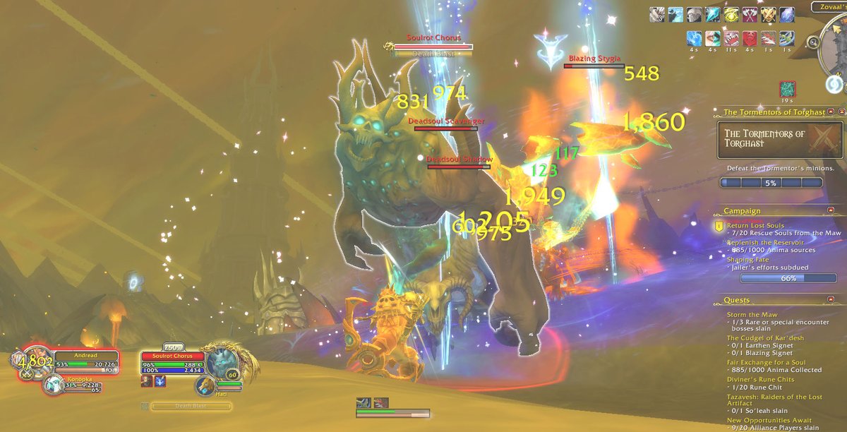 grillzium's tweet image. beastmastery🦉🏹Hunter[217]ilvl orc/DPS [The Maw] #ChainsOfDomination event  #Shadowlands 9.1 #Warcraft WM!on