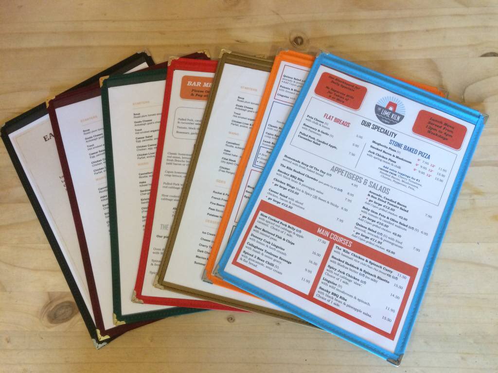 mainly_menus's tweet image. The clipper Single Panel Menu Cover. Lots of lovely Colours - easy to change your content and very easy to wipe down. See these and more on mainlymenus.ie