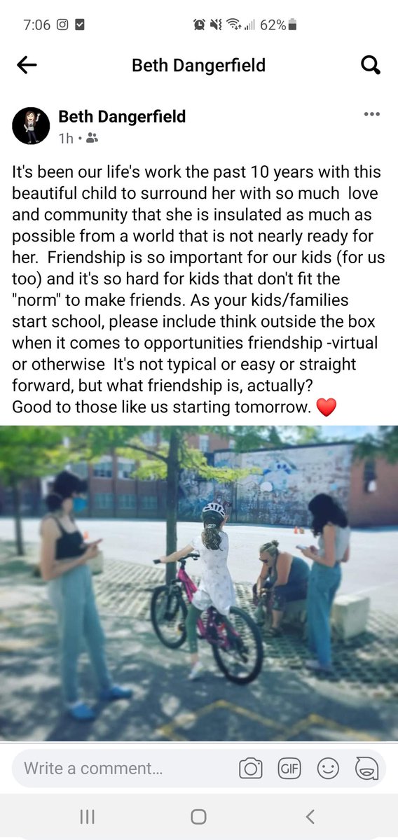 Sharing something I wrote on FB &amp; IG that  expresses exactly where my ❤ is every single September.

As you go into this weird school year (again) with your kids, please support them thinking broadly and including everyone when they make friends. Please 🙏🏻
