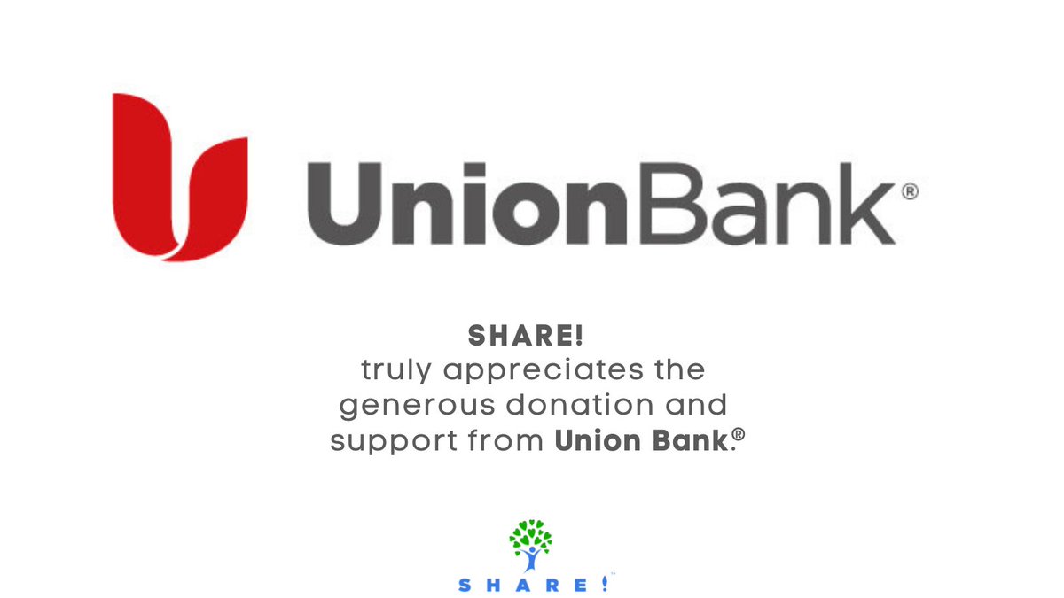 shareselfhelp's tweet image. Thank you to Union Bank® for your donation to SHARE!. We truly appreciate your support. @UnionBank

Your donation helps bring thousands into recovery, housing, jobs, and a better life. shareselfhelp.org

#SHAREselfhelp #homeless #homelesssolution #endhomelessness #UnionBank