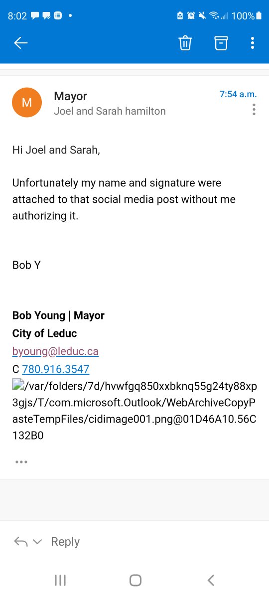JoelDHamilton's tweet photo. @DeanBennettCP  what is your take on this? Is major media producing #fakenews or is @MayorBobY_Leduc incorrect in saying his name was #forged on this #letter. #checkoutthesource #COVID19 #alberta @globeandmail  #Leduc https://t.co/5lCXsomCMB
