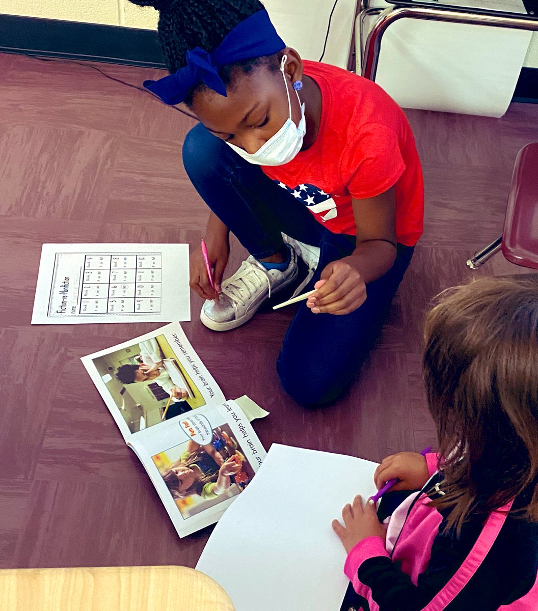 If I had to give this post a name, it would be “books and bows”! What’s really going on here is these 1st graders were determining if their books were fiction or non fiction - and they did an awesome job! @RCE_HCS #fueledbyenthusiasm #teamwork