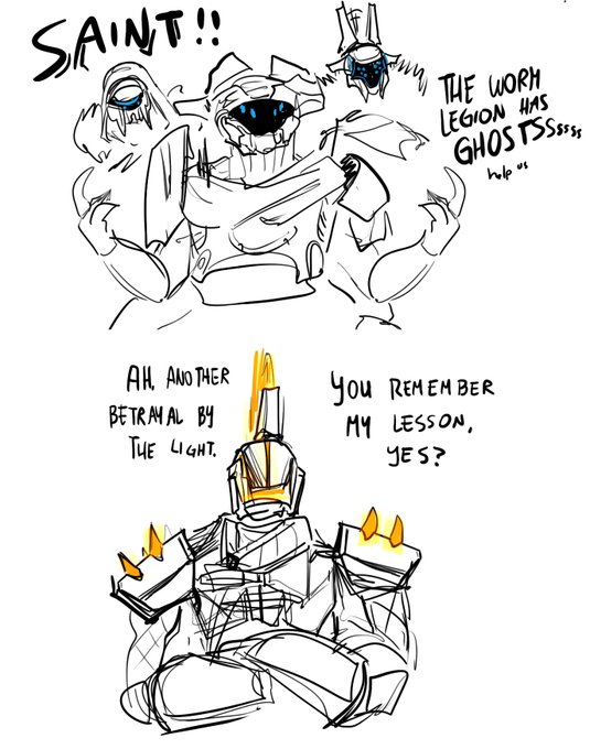 warmind au 

saint is an old hand at ghost killing and passes his knowledge to the bugs 