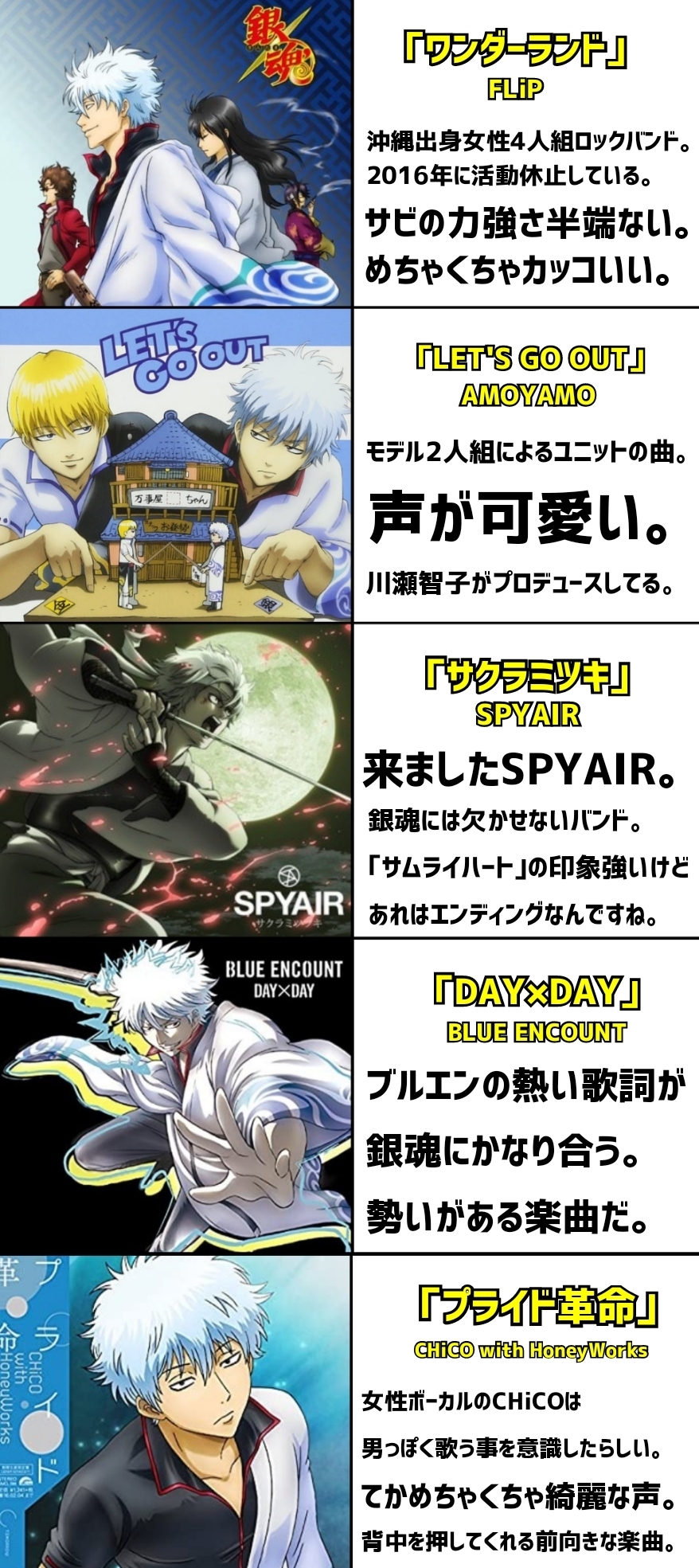 餓鬼iちょ Twitterren アニメ 銀魂 のオープニングってマジで全曲カッコいいから焦る T Co Lj2nkufaj6 Twitter